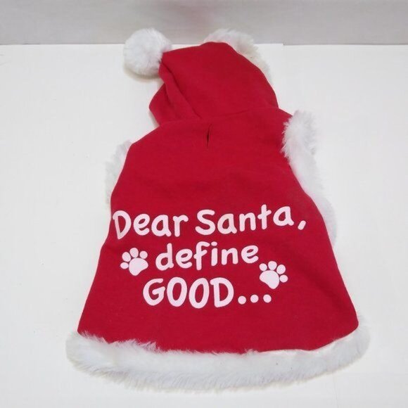 Simple Dog Christmas Outfits Small Dog Puffer Hoodie Snowflake Skirt Scarfs EUC - Picture 12 of 15